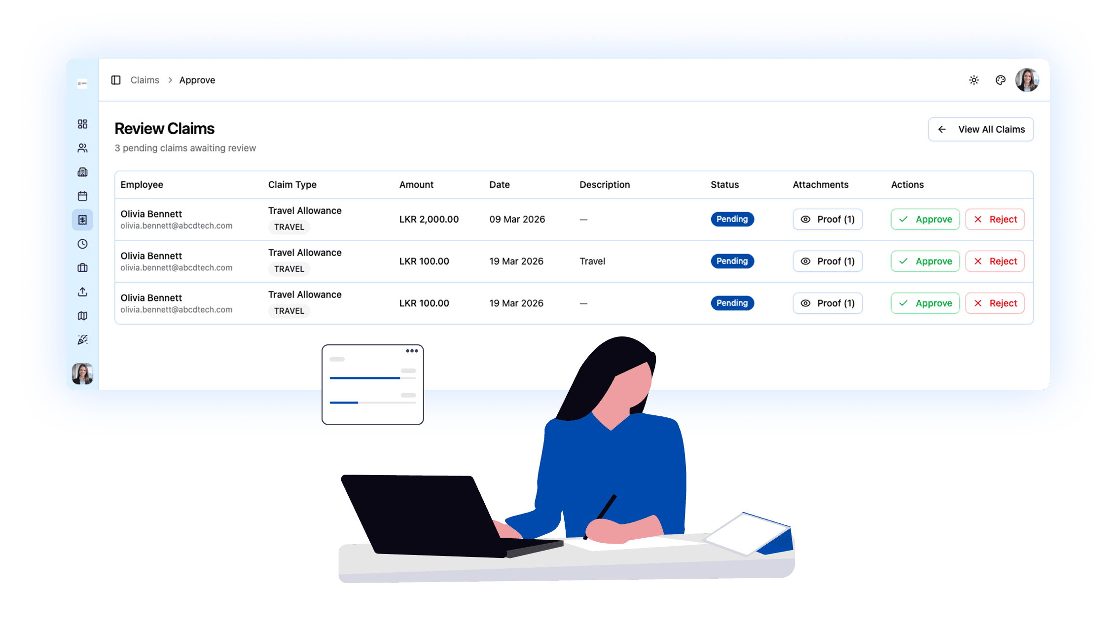 Review and approve reimbursement requests